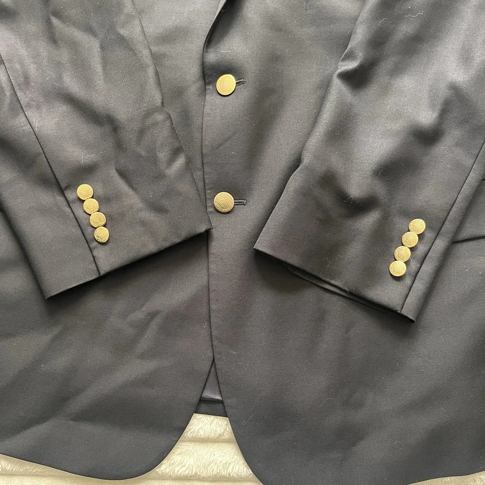 Jos. A. Bank Blazer Wool Men's 50R  Black gold suit jacket sport coat business